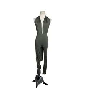 Babyboo green halter neck jumpsuit size 8